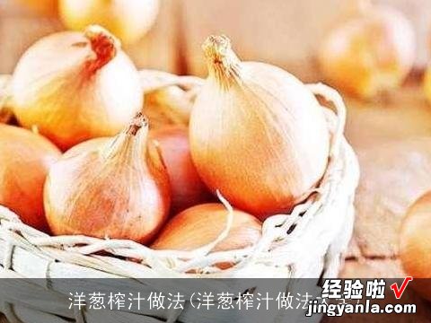 洋葱榨汁做法大全 洋葱榨汁做法