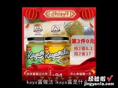 kaya酱是什么 kaya酱做法