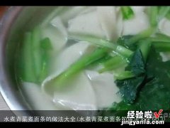 水煮青菜煮面条的做法大全窍门 水煮青菜煮面条的做法大全