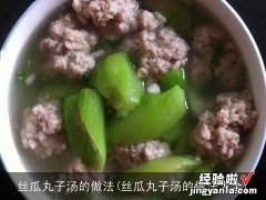 丝瓜丸子汤的做法大全 丝瓜丸子汤的做法