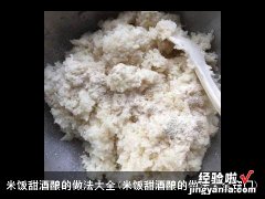 米饭甜酒酿的做法大全窍门 米饭甜酒酿的做法大全