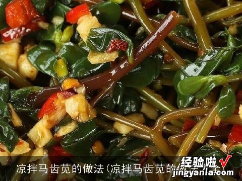 凉拌马齿苋的做法大全 凉拌马齿苋的做法