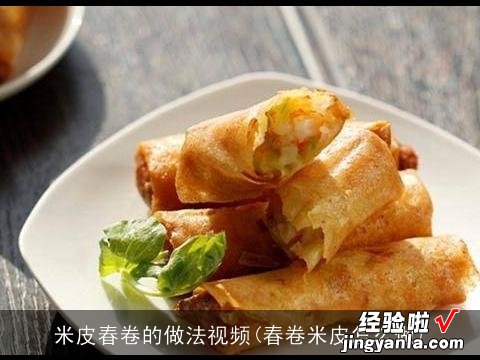 春卷米皮怎么做 米皮春卷的做法视频