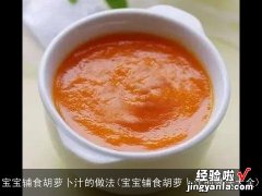 宝宝辅食胡萝卜汁的做法大全 宝宝辅食胡萝卜汁的做法