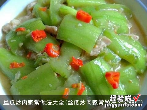 丝瓜炒肉家常做法大全窍门 丝瓜炒肉家常做法大全