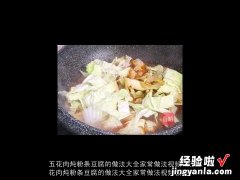 五花肉炖粉条豆腐的做法大全家常做法视频教程 五花肉炖粉条豆腐的做法大全家常做法视频