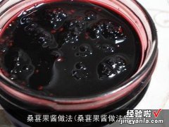 桑葚果酱做法窍门 桑葚果酱做法