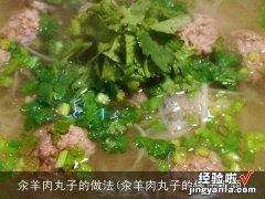 汆羊肉丸子的做法视频 汆羊肉丸子的做法