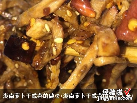 湖南萝卜干咸菜的做法大全 湖南萝卜干咸菜的做法