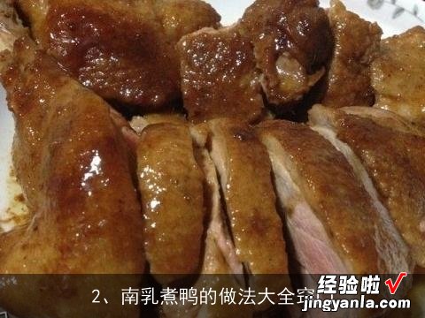 南乳煮鸭的做法大全窍门 南乳煮鸭的做法大全