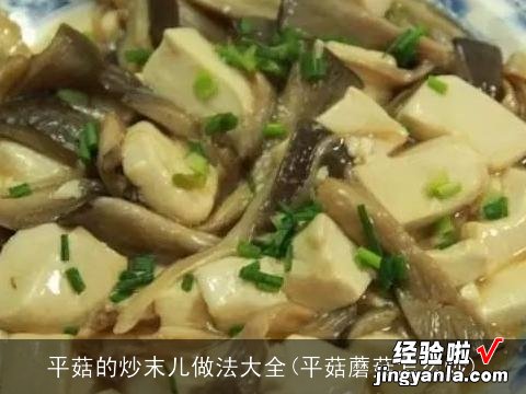 平菇蘑菇怎么炒 平菇的炒末儿做法大全