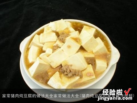 猪肉炖豆腐的家常做法视频 家常猪肉炖豆腐的做法大全家常做法大全