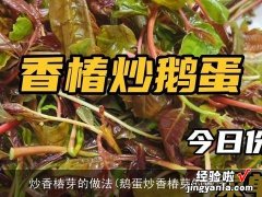 鹅蛋炒香椿芽的做法 炒香椿芽的做法