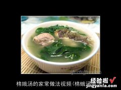 棉蛾汤做法 棉娥汤的家常做法视频