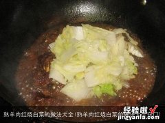 熟羊肉红烧白菜的做法大全窍门 熟羊肉红烧白菜的做法大全