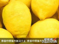 泰国柠檬猪肉做法大全视频 泰国柠檬猪肉做法大全