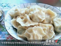 牛肉野葱馅饺子的做法大全窍门 牛肉野葱馅饺子的做法大全