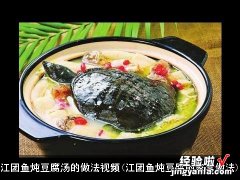 江团鱼炖豆腐的家常做法 江团鱼炖豆腐汤的做法视频