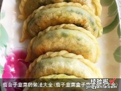 茄子韭菜盒子家常做法大全 茄合子韭菜的做法大全