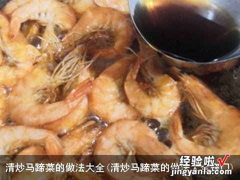 清炒马蹄菜的做法大全窍门 清炒马蹄菜的做法大全