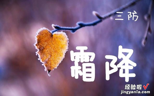 今日霜降,家人们要做好“霜降三防”,随节气变化,顺利进入冬天