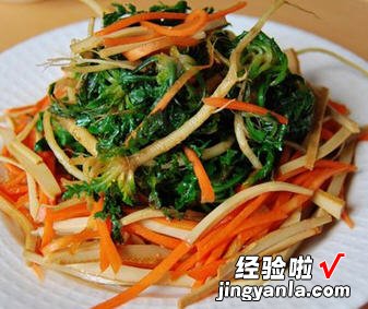 野生荠菜拌豆干