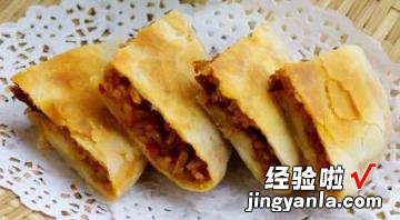 香辣酱肉炒饭馅饼