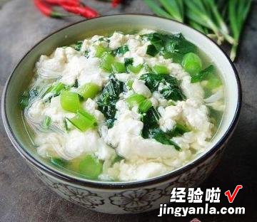 蒜泥豆花煮青菜