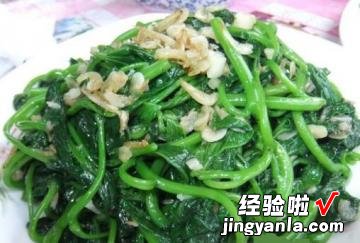 虾皮炒薯苗