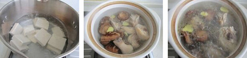 鸡汤炖豆腐