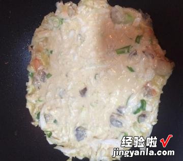 高丽菜鲜虾饼