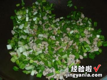 韭菜虾仁炒肉末