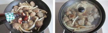 鲜菇烧藕丸