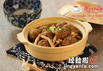 鲜菇烧藕丸