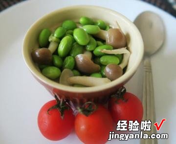 奶油鸿禧菇毛豆微波炉版