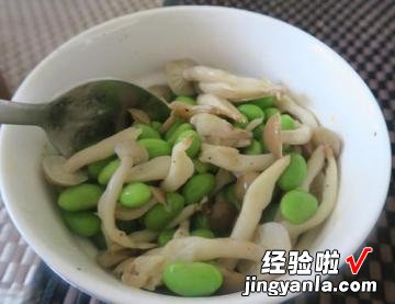 奶油鸿禧菇毛豆微波炉版