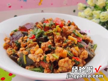 香根皮蛋炒肉末