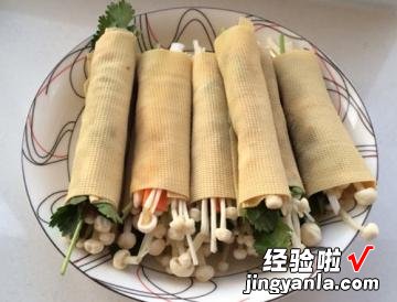 培根金针菇菜卷