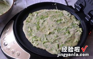 芹菜叶煎饼电饼铛版