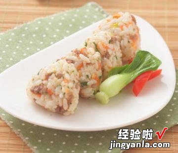 蔬菜肉末饭团