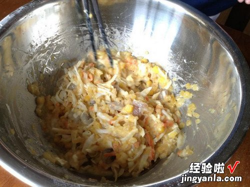 鲜虾地瓜煎饼