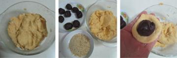 芝麻红薯豆沙饼