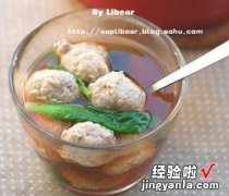 小白菜丸子汤