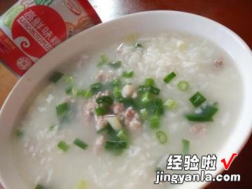 葱花肉末粥