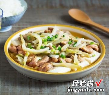 榨菜肉丝蒸豆腐