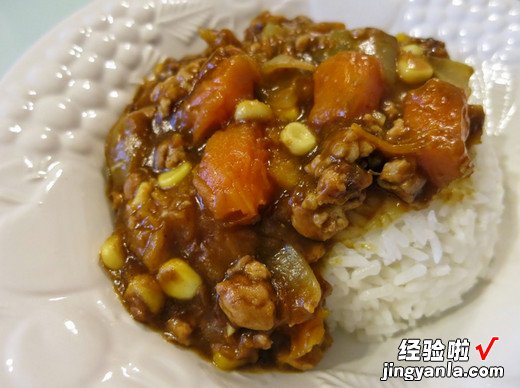 日式咖哩南瓜粟米肉酱饭